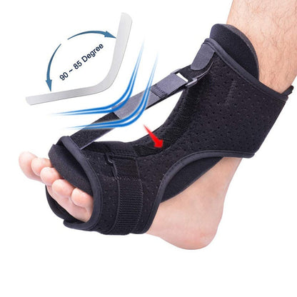 black / Free Size Adjustable Plantar Fasciitis Night Splint Foot Drop Orthosis Stabilizer Brace Support Night Splints Pain Relief