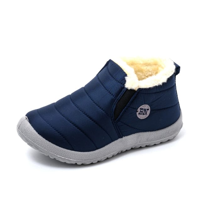 Boots 2 / Blue Women Winter Waterproof Fur Shoes
