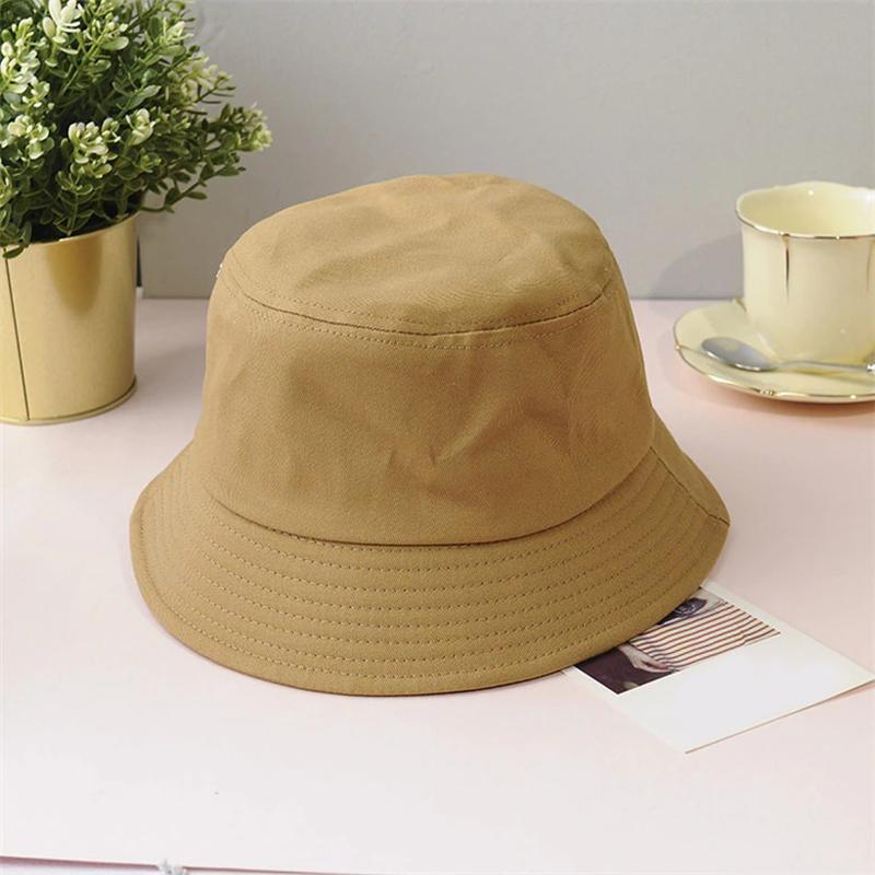 Caps and Hats Khaki / Child (54 cm/21.25 in) Foldable Outdoor Summer Colorful Bucket Hats