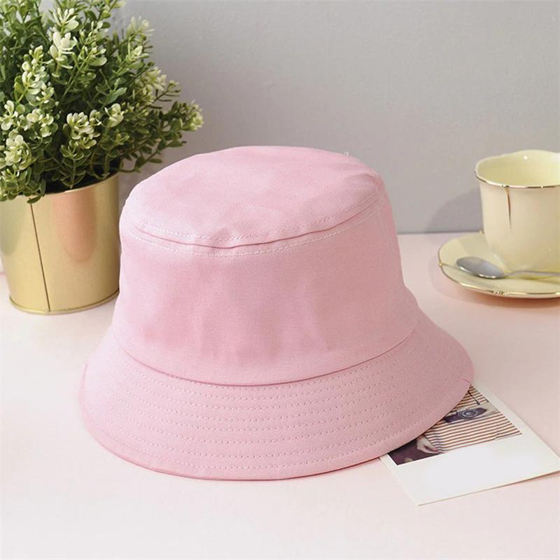 Caps and Hats Pink / Child (54 cm/21.25 in) Foldable Outdoor Summer Colorful Bucket Hats