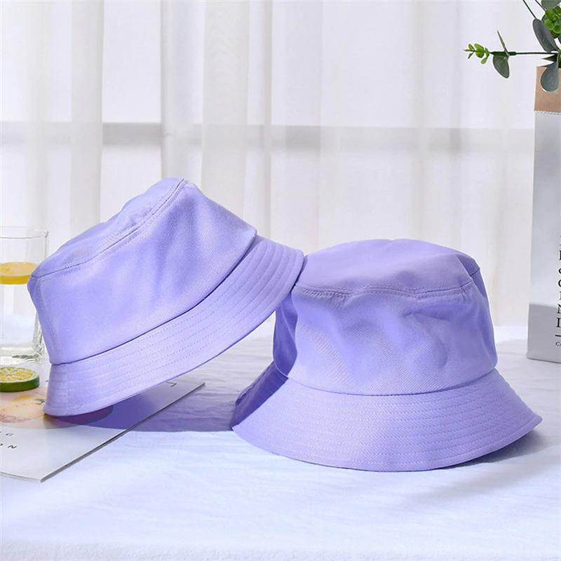 Caps and Hats Purple / Child (54 cm/21.25 in) Foldable Outdoor Summer Colorful Bucket Hats