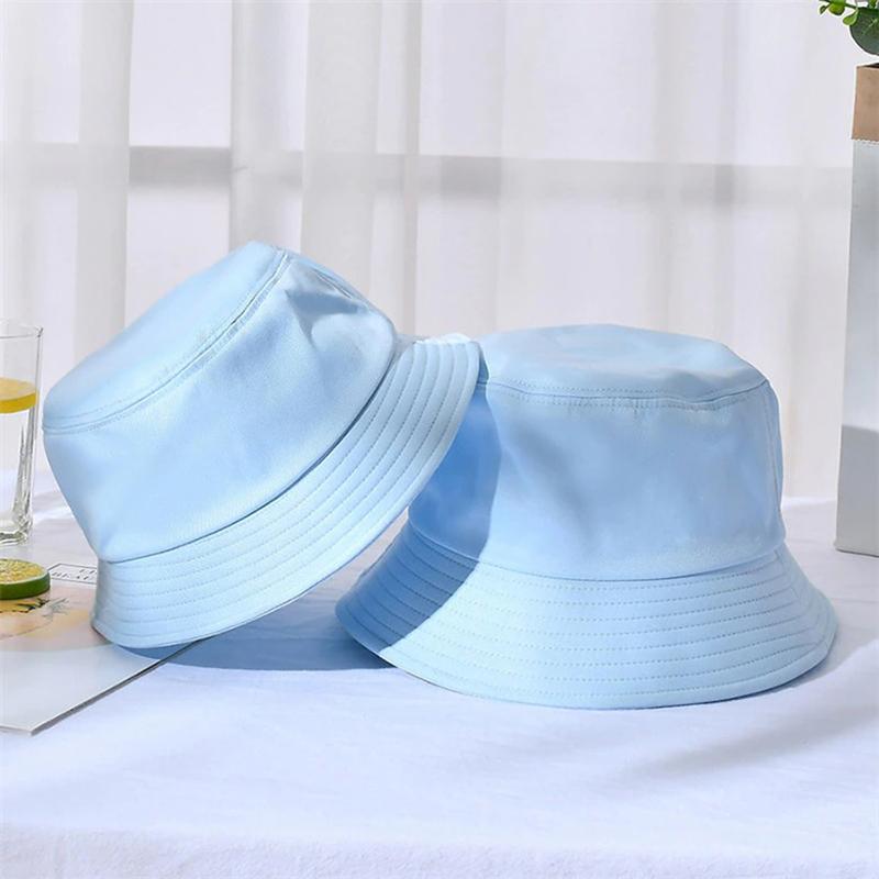 Caps and Hats Sky Blue / Child (54 cm/21.25 in) Foldable Outdoor Summer Colorful Bucket Hats