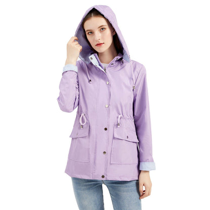 detachable hood trench coat Women's Cross border Women's oversize Amazon trench coat