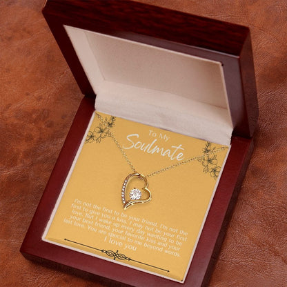 Jewelry 18k Yellow Gold Finish / Luxury Box Forever Love Necklace For My Soulmate