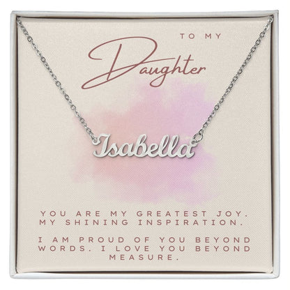 Jewelry Polished Stainless Steel / Standard Box Personalized Name Necklace For My Daughter - 1