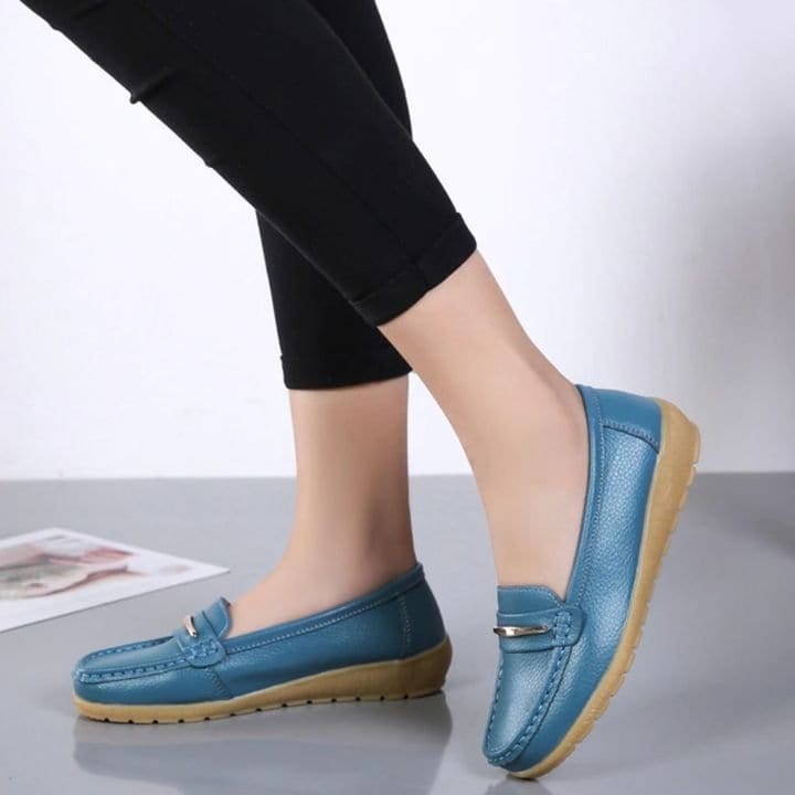 Loafers 2.5 / Blue Women Comfortable Leather Loafers