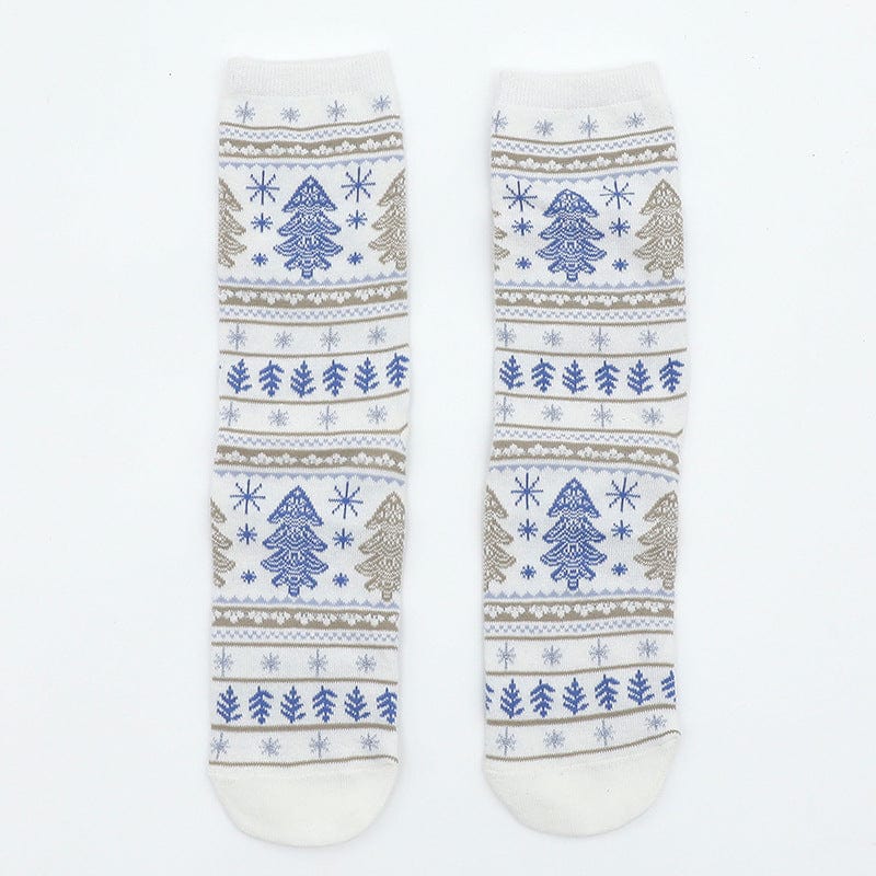 Nonfat White Christmas Tree / 38-45 Christmas stocking trend gold silk pair socks for men and women