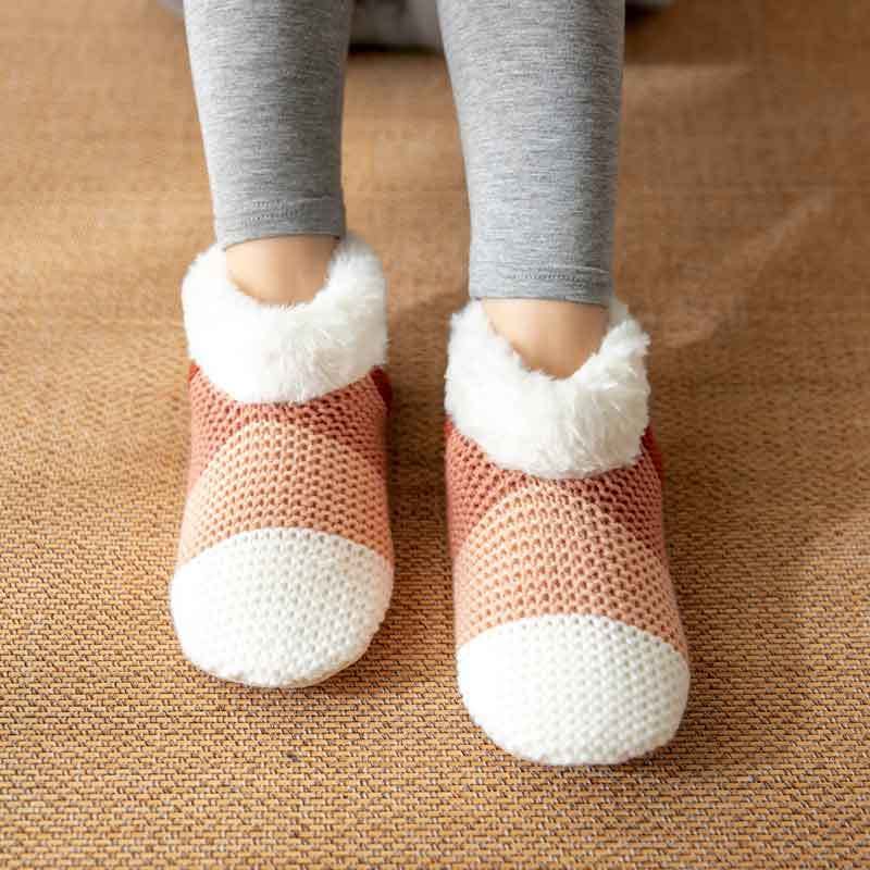 Pink Rabbit / Free size Winter floor socks female adult home month sleeping socks