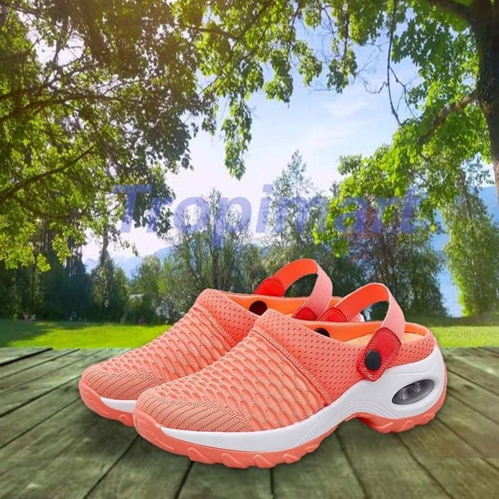 Sandals Women's Summer Breathable Mesh Air Cushion Outdoor Walking Slippers Orthopedic Walking Sandals