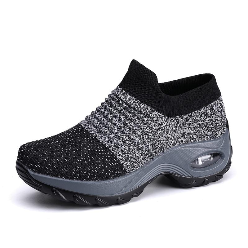 Sneakers Gray / 4 Women  Washable Breathable Orthopedic Slide Sport Sneakers