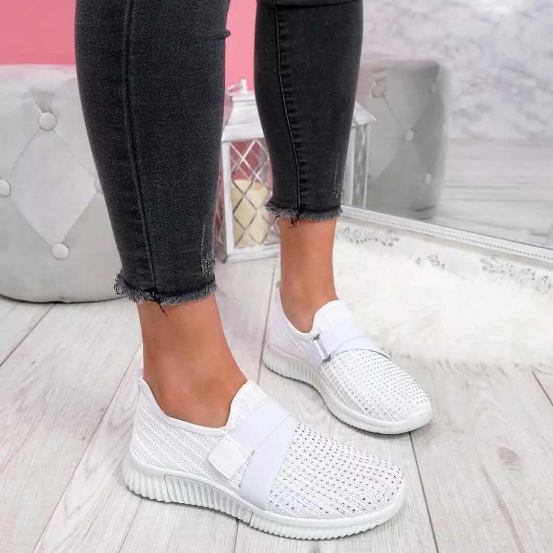Sneakers White / 2.5 Women's Autumn Breathable Mesh Lace Up Orthopedic Bunion Sneakers Sports