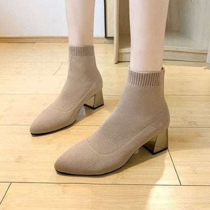Women Stretchable Pointy Ankle Shoes